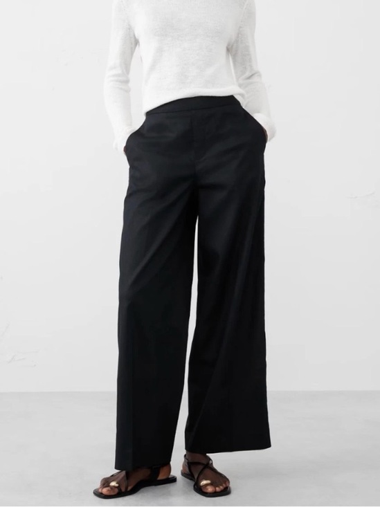 Banana Republic Pants - NEW Banana Republic $100 Hayden Wide-Leg High Rise Pull-On Pant Black Sz XL